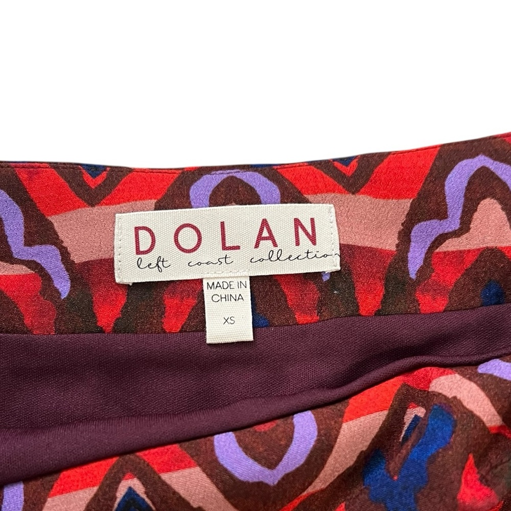 Dolan Anthropologie Left Coast Collection Ruched Ruffle Mini Skirt XS Purple Red - Picture 5 of 7
